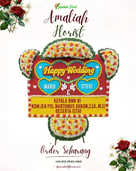 Papan Bunga Pernikahan Tanah Lapang